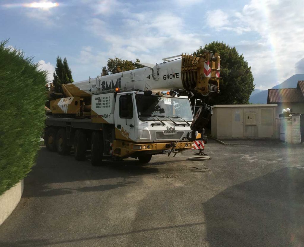 Chantier piscine a coque Villard Bonnot